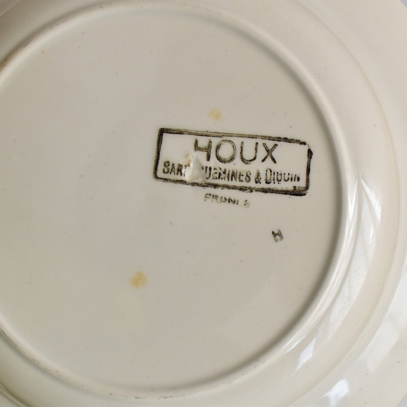 Vintage Deep Plate Digoin & Sarreguemines Houx (Holly) F