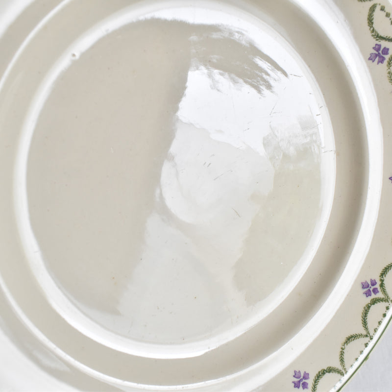 Antique footed plate Ronoui Violetta