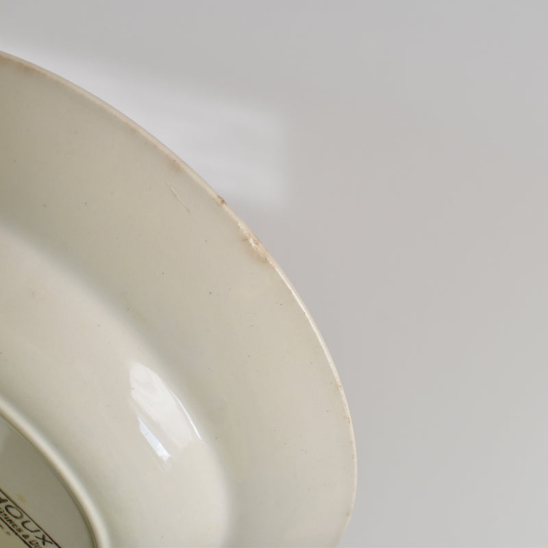 Vintage Deep Plate Digoin & Sarreguemines Houx (Holly) F
