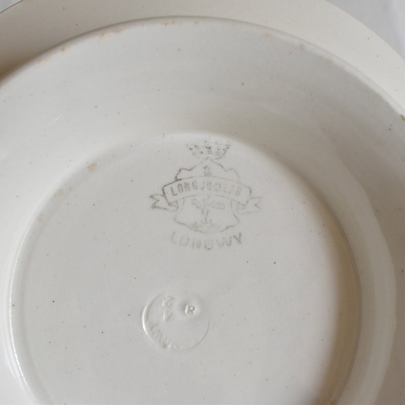 Antique Footed Plate Longwy Longjumeau