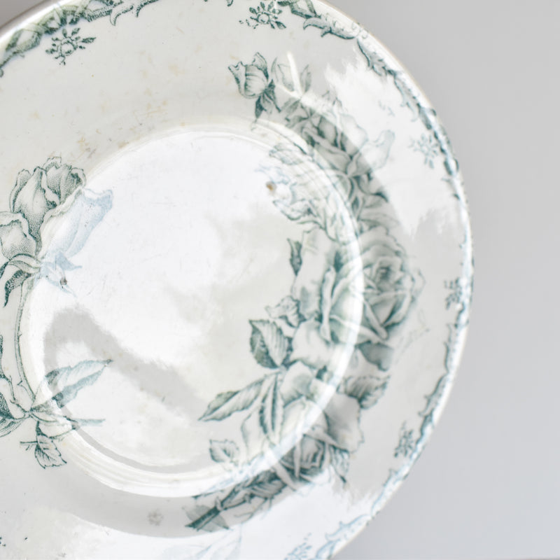 Antique dessert plate, Moulin des Loups Aurora