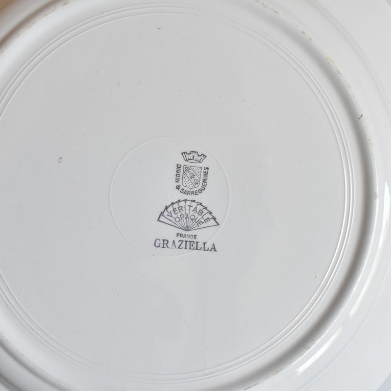 Vintage Digoin & Sarreguemines Plate - Graziella B