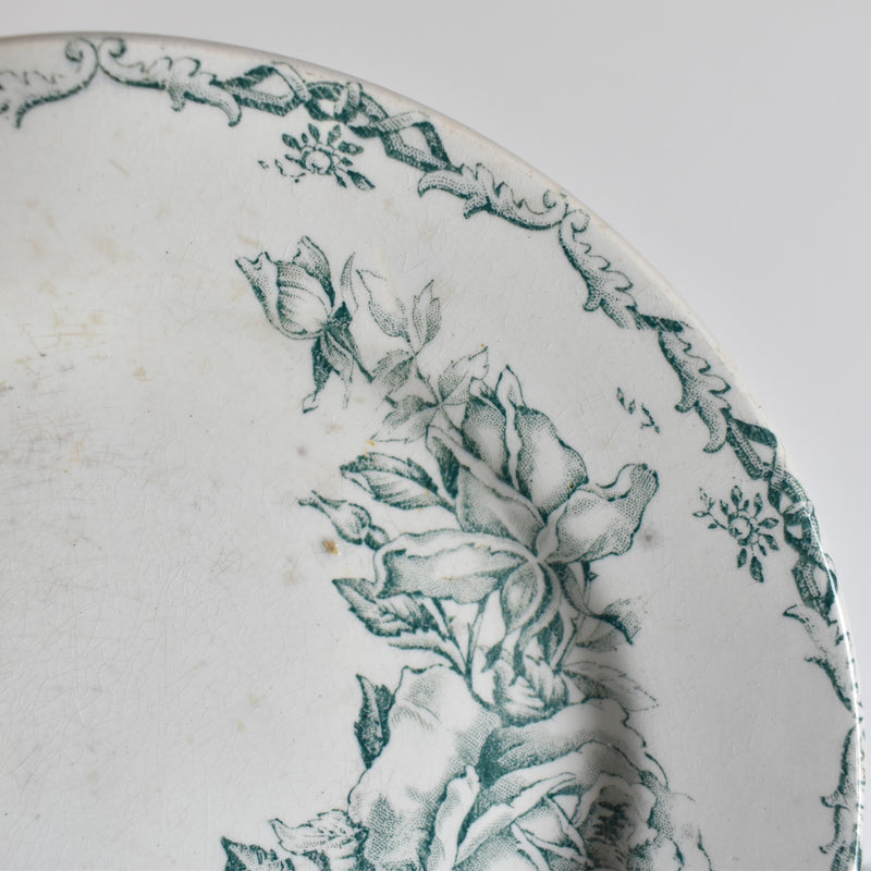Antique dessert plate, Moulin des Loups Aurora