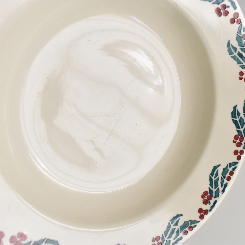 Vintage Deep Plate Digoin & Sarreguemines Houx (Holly) F