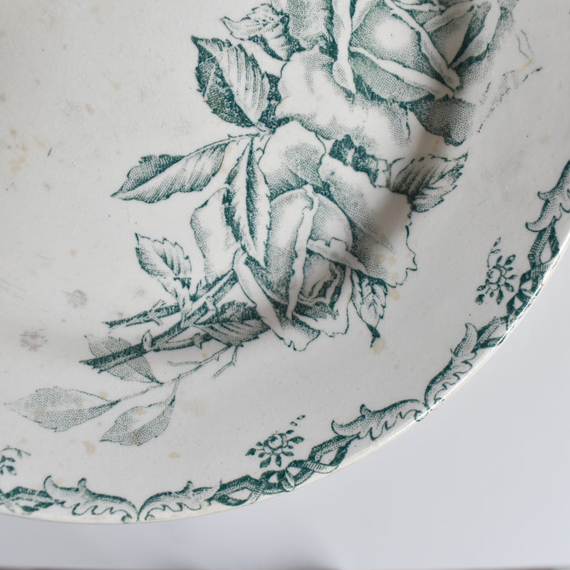 Antique dessert plate, Moulin des Loups Aurora
