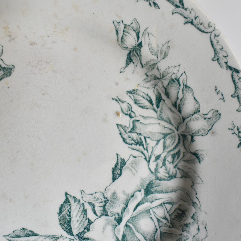 Antique dessert plate, Moulin des Loups Aurora