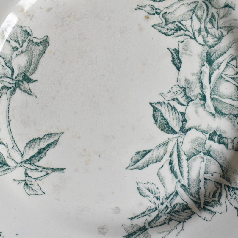 Antique dessert plate, Moulin des Loups Aurora