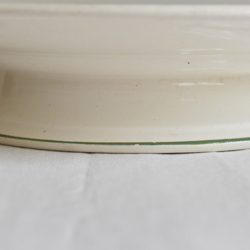 Antique Footed Plate Longwy Longjumeau