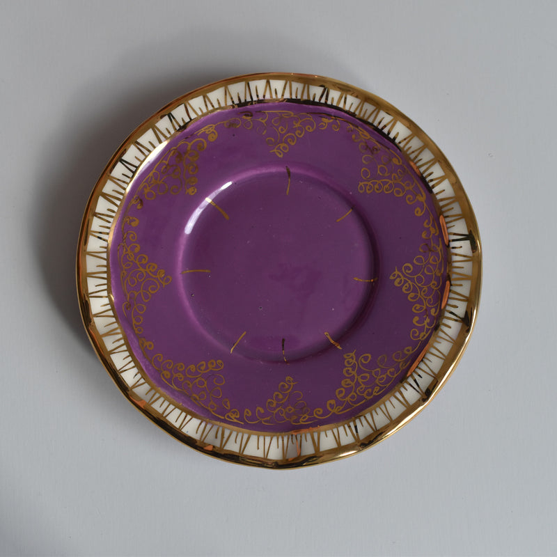 ア.ドラサンヴァル A.Dressinval コーヒーカップ＆ソーサー Purple B