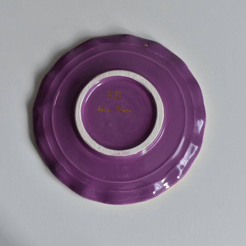 ア.ドラサンヴァル A.Dressinval コーヒーカップ＆ソーサー Purple B