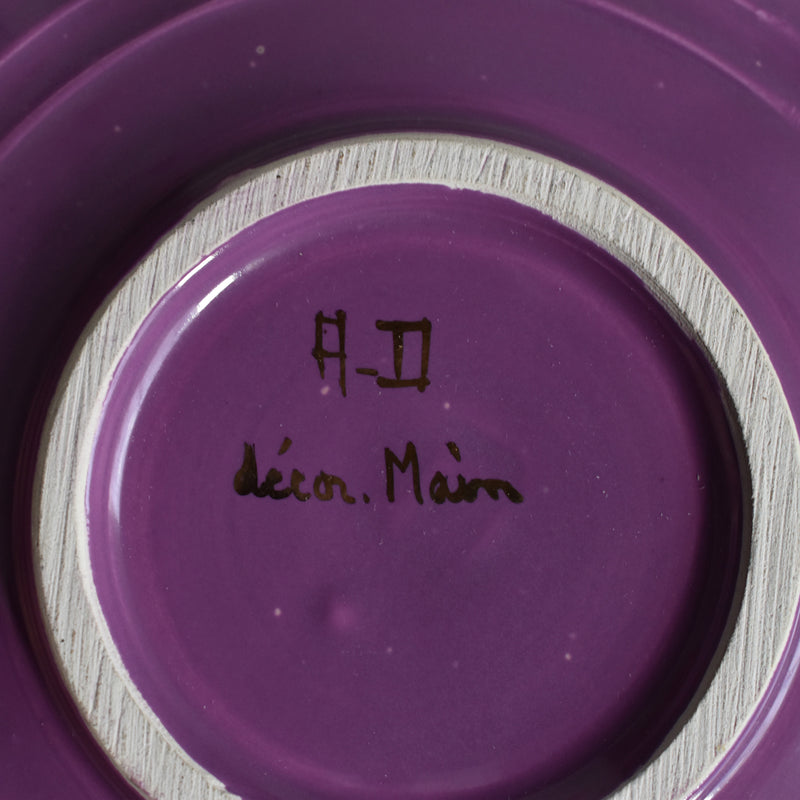 ア.ドラサンヴァル A.Dressinval コーヒーカップ＆ソーサー Purple B