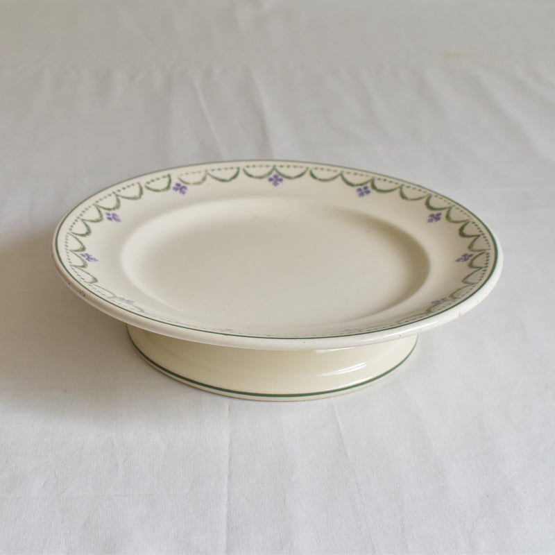 Antique footed plate Ronoui Violetta