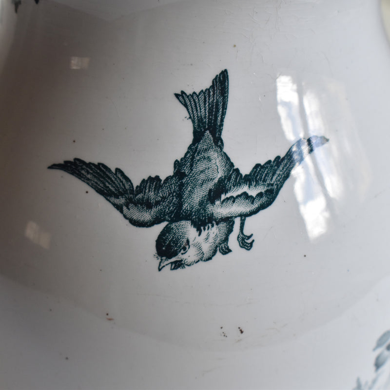 Antique pitcher Saint-Amand Orchidees