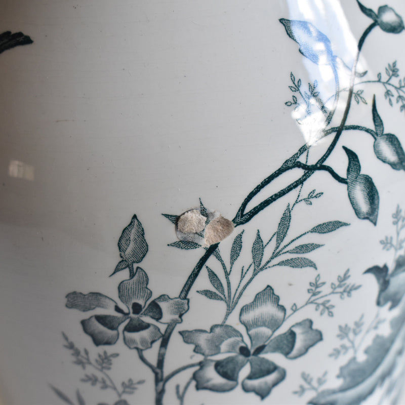 Antique pitcher Saint-Amand Orchidees