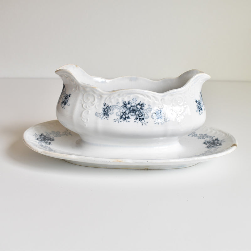 Antique Sauce Boat U&C Sarreguemines Aïda B