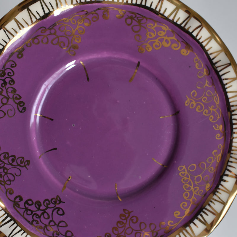 ア.ドラサンヴァル A.Dressinval コーヒーカップ＆ソーサー Purple B