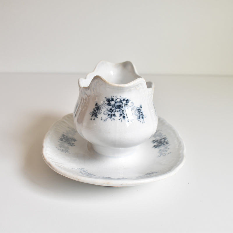 Antique Sauce Boat U&C Sarreguemines Aïda B