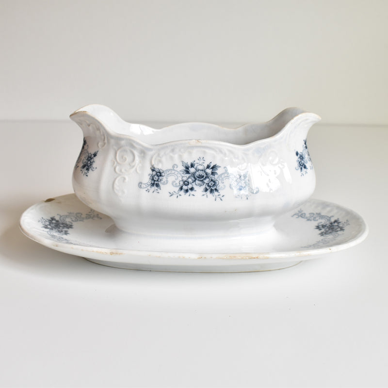 Antique Sauce Boat U&C Sarreguemines Aïda B