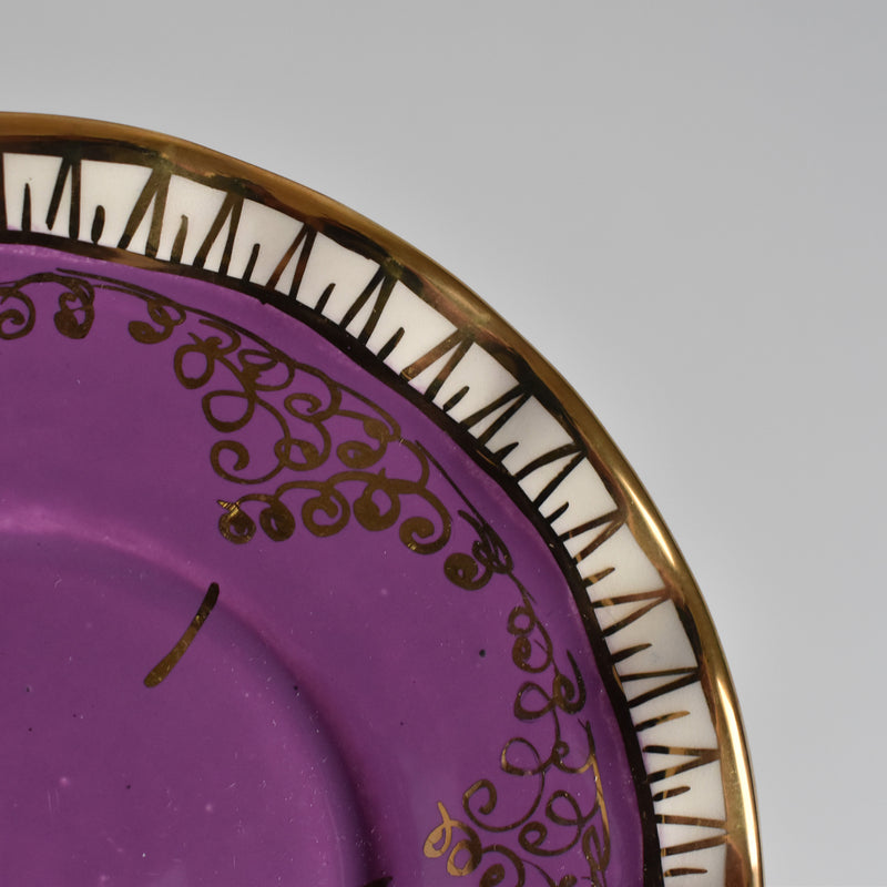 ア.ドラサンヴァル A.Dressinval コーヒーカップ＆ソーサー Purple B