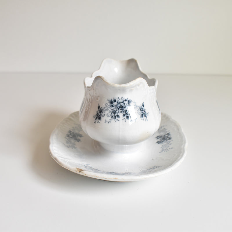 Antique Sauce Boat U&C Sarreguemines Aïda B