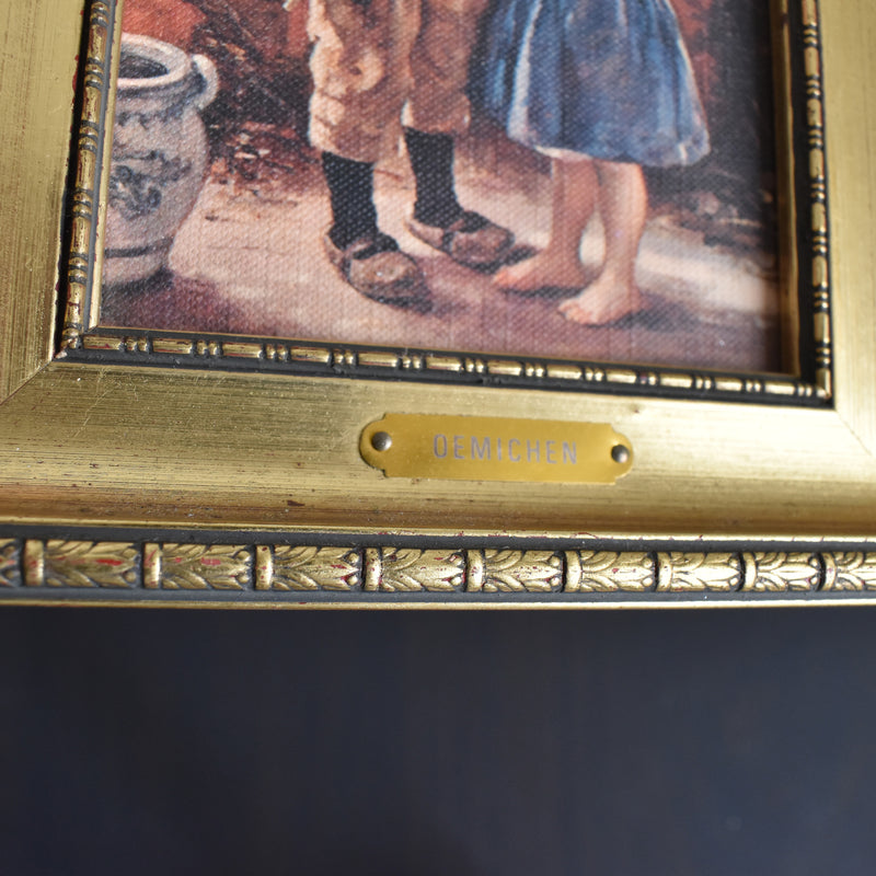 Vintage frame with illustration Oemichen