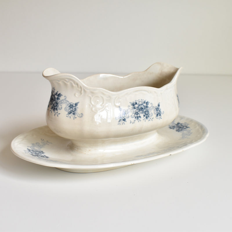 Antique Sauce Boat U&C Sarreguemines Aïda A