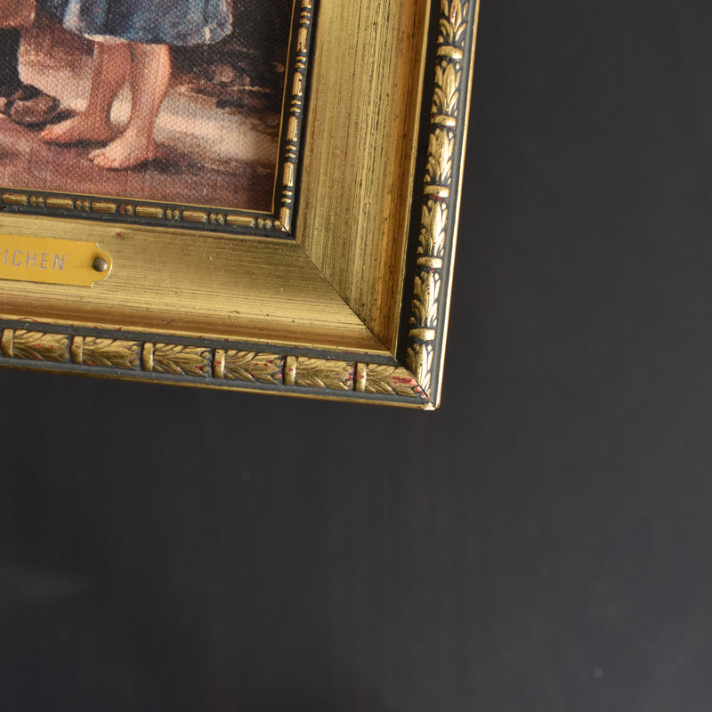 Vintage frame with illustration Oemichen