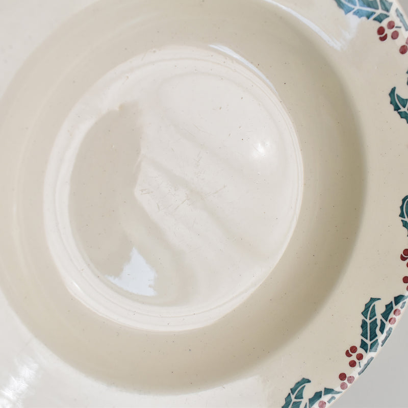 Vintage deep dish Digoin & Sarreguemines Houx (Holly) A