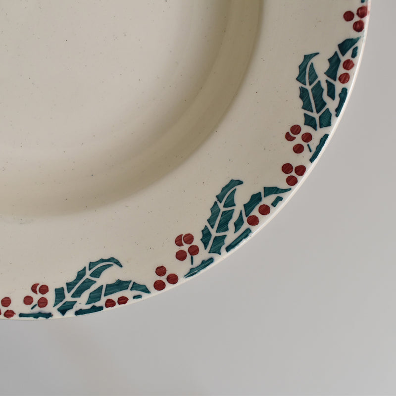 Vintage deep dish Digoin & Sarreguemines Houx (Holly) A