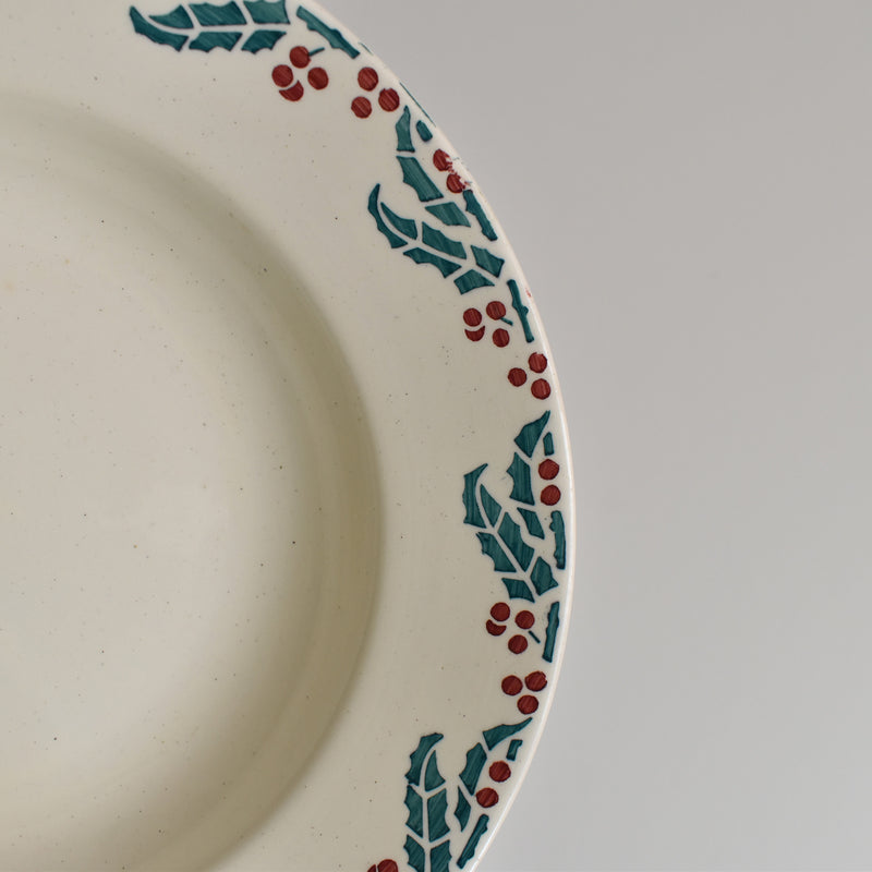 Vintage deep dish Digoin & Sarreguemines Houx (Holly) A