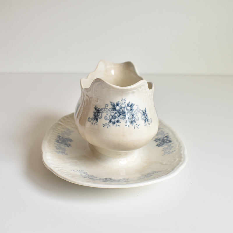 Antique Sauce Boat U&C Sarreguemines Aïda A