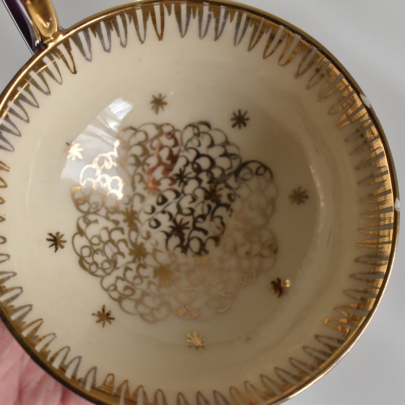 ア.ドラサンヴァル A.Dressinval コーヒーカップ＆ソーサー Purple B