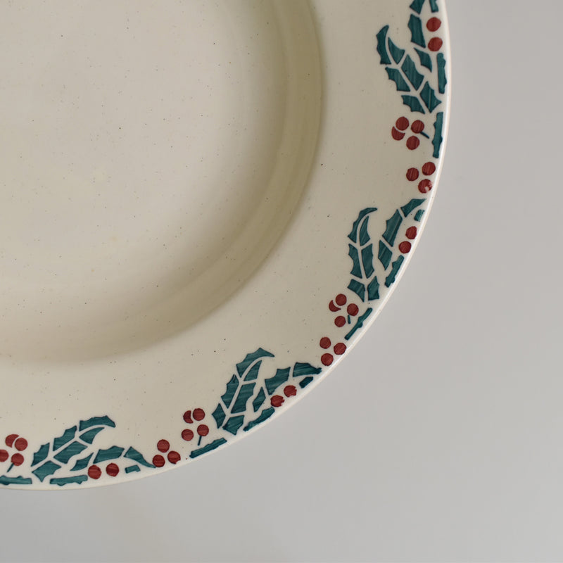 Vintage deep dish Digoin & Sarreguemines Houx (Holly) A
