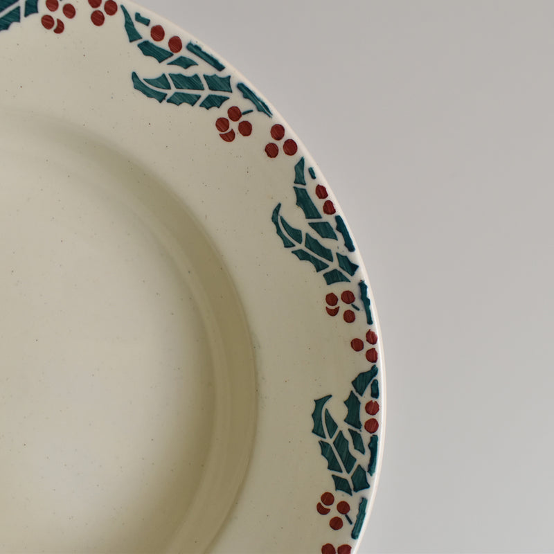 Vintage deep dish Digoin & Sarreguemines Houx (Holly) A