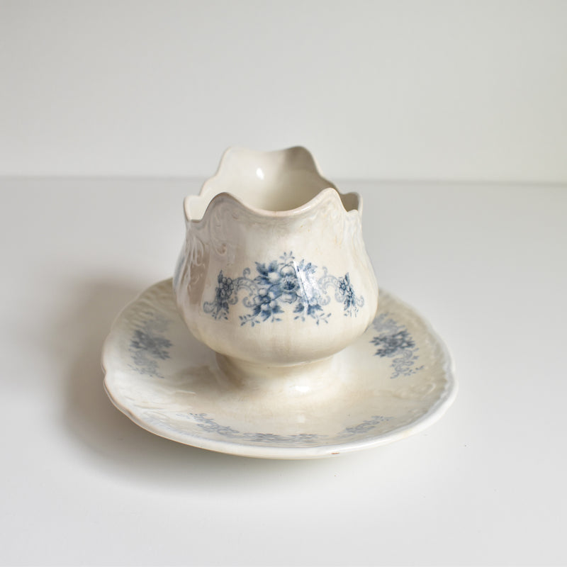 Antique Sauce Boat U&C Sarreguemines Aïda A