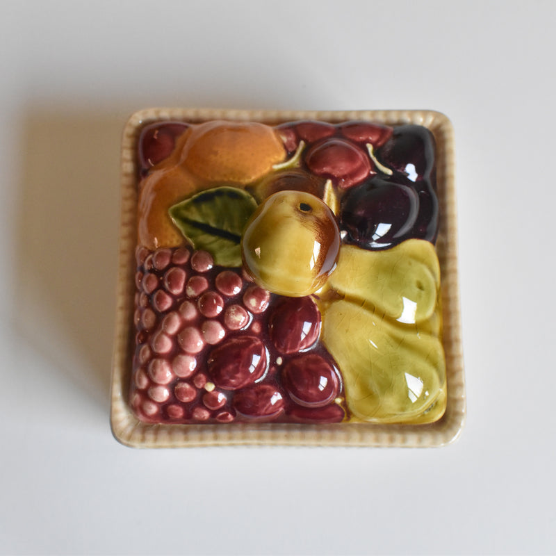 Vintage Barbotine Jam Pot Digoin & Sarreguemines Fruits