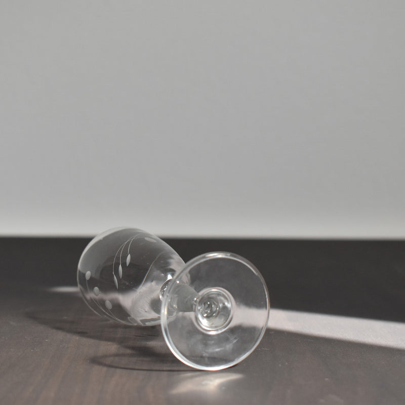 Vintage stemmed glass E