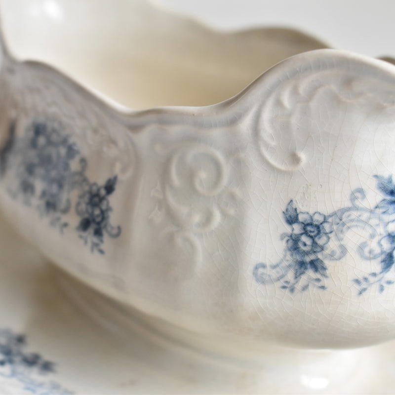 Antique Sauce Boat U&C Sarreguemines Aïda A