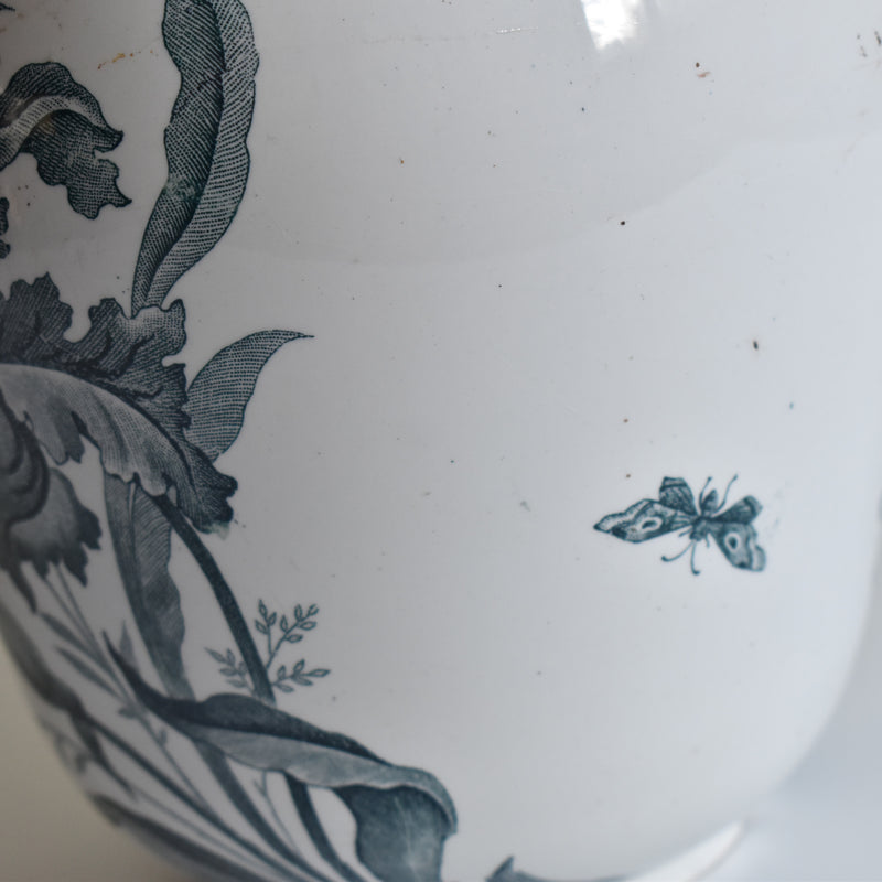 Antique pitcher Saint-Amand Orchidees