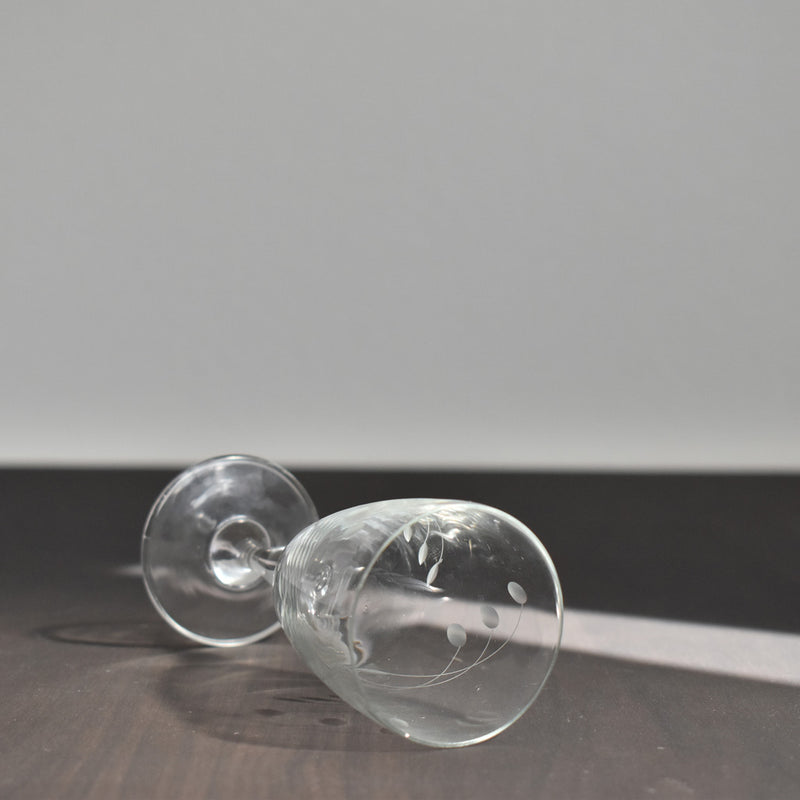 Vintage stemmed glass E