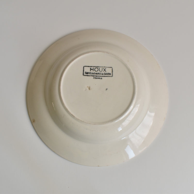 Vintage Deep Plate Digoin & Sarreguemines Houx (Holly) B