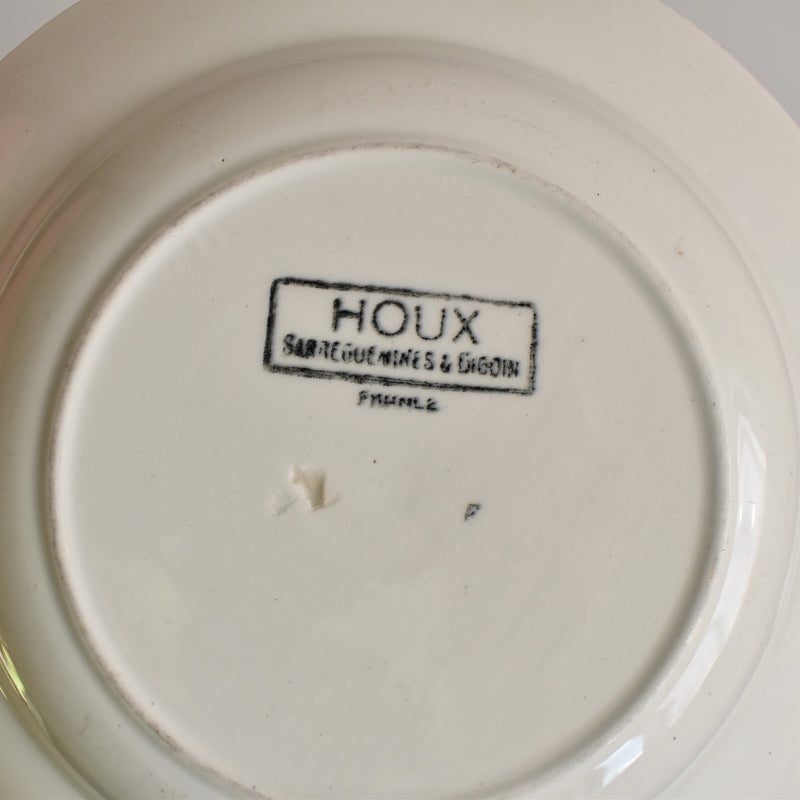 Vintage Deep Plate Digoin & Sarreguemines Houx (Holly) B