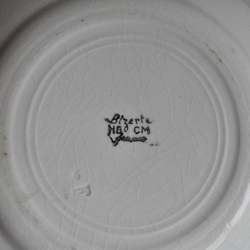 Vintage Dessert Plate, HBCM (Creil et Montereau) "Bizerte A"