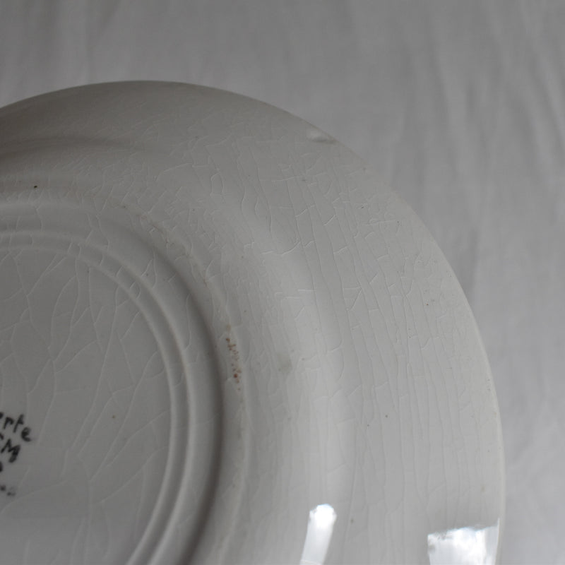Vintage Dessert Plate, HBCM (Creil et Montereau) "Bizerte A"