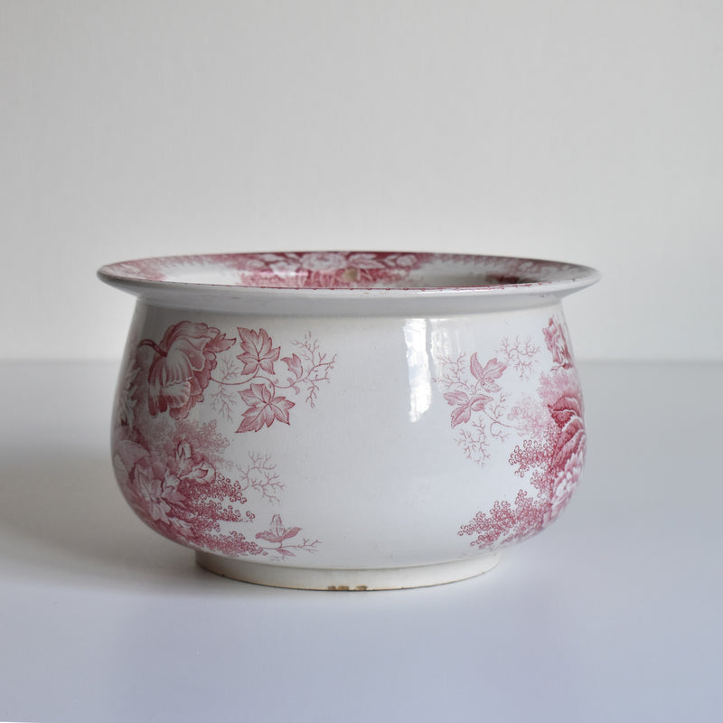 Antique Pot U&C Sarreguemines Jardinière (Red)