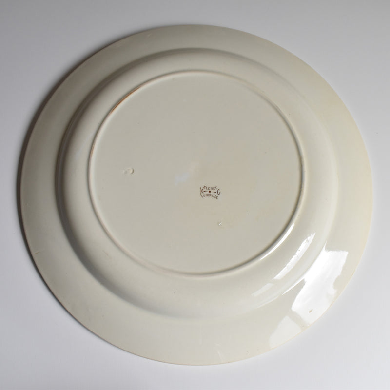 Antique Round Platter K&G Luneville Bleuet