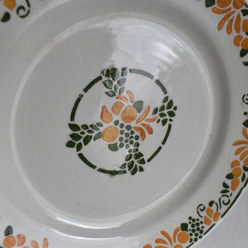 Vintage Dessert Plate, HBCM (Creil et Montereau) "Bizerte A"
