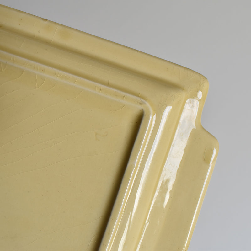 Vintage rectangular cake platter, kiln unknown