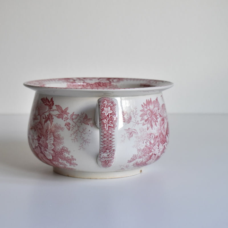 Antique Pot U&C Sarreguemines Jardinière (Red)