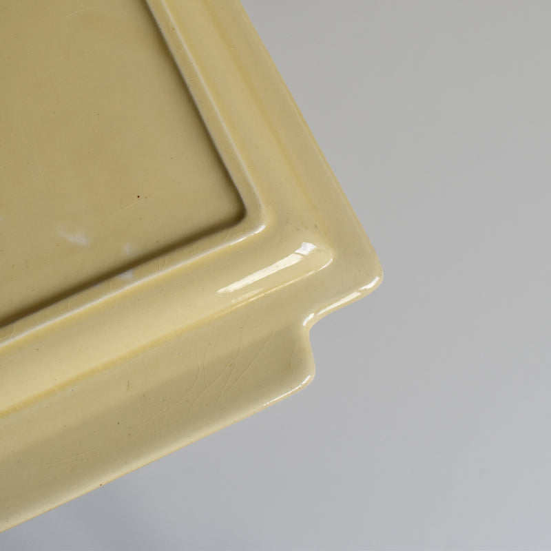 Vintage rectangular cake platter, kiln unknown